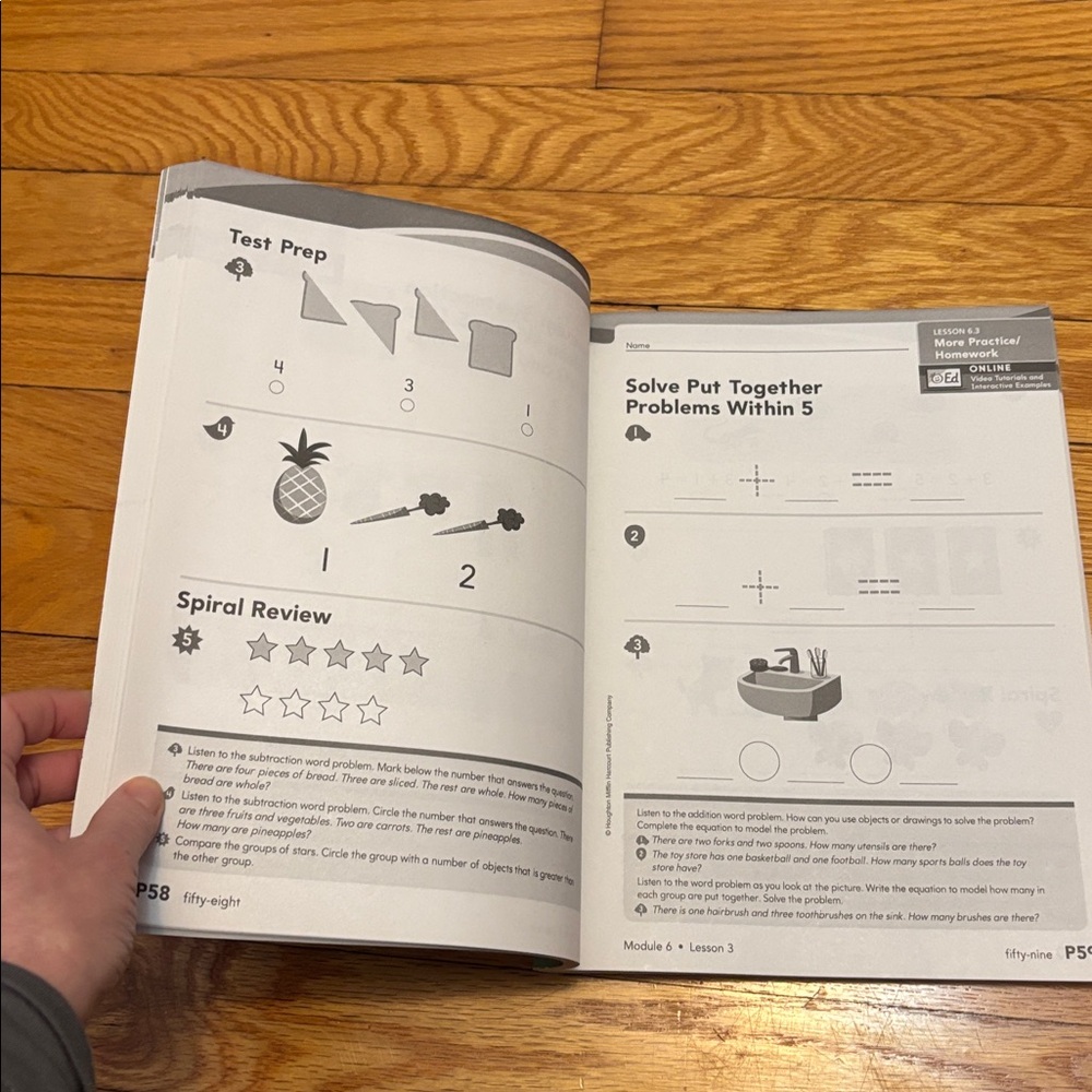 HMH Math Kindergarten Workbook - Picture 3 of 6